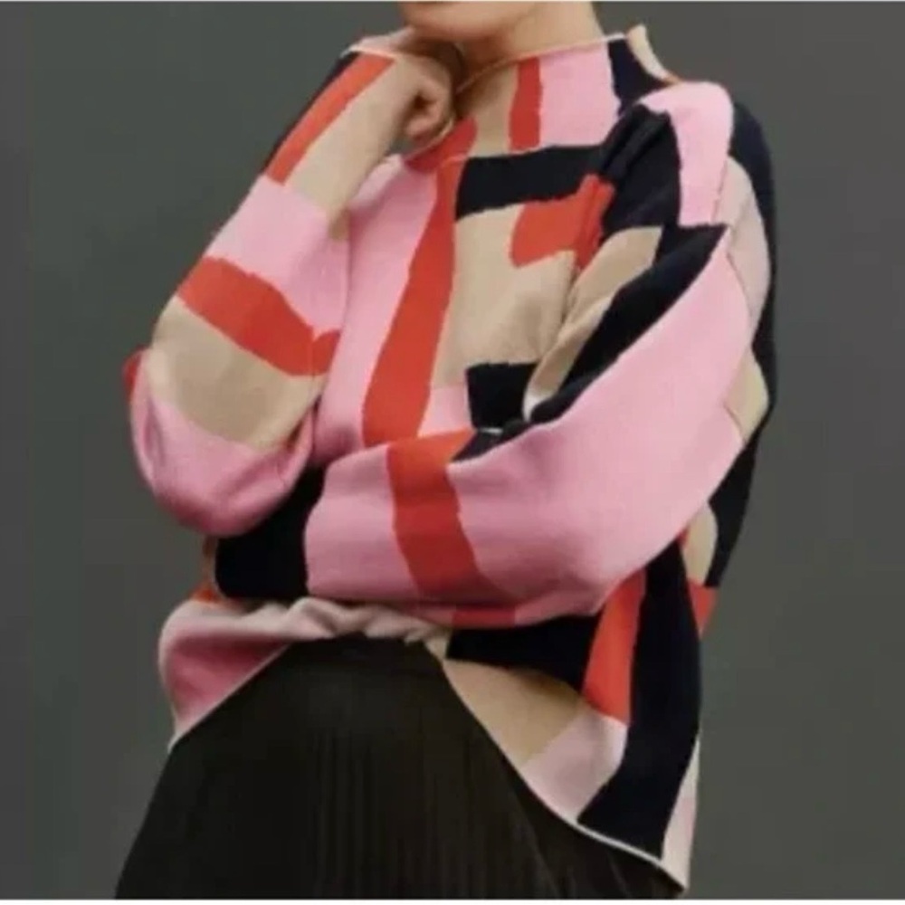 Maeve Multicolor Geometric Sweater